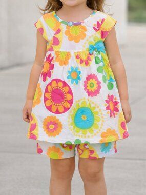 NWT Carter's Girls Floral Dress & Matching Shorts Size 4